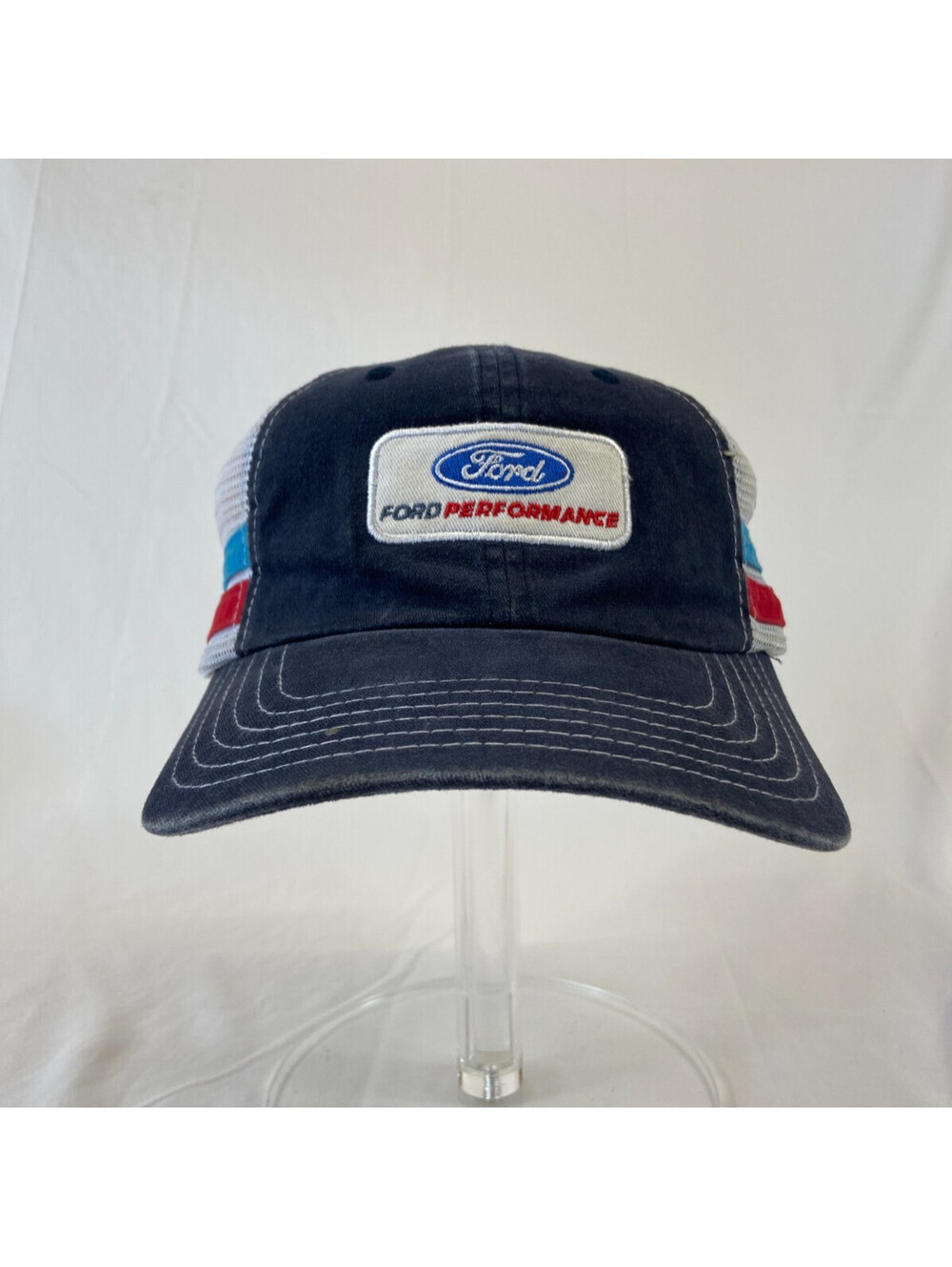 Ford Performance Baseball Cap Snapback Hat Mesh Back Navy Canvas Racing Sports